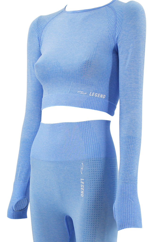 blauwe sport kleding