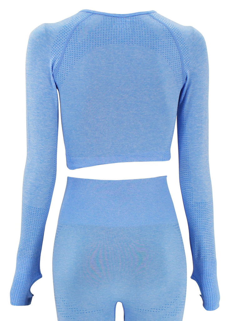 blauwe sport top