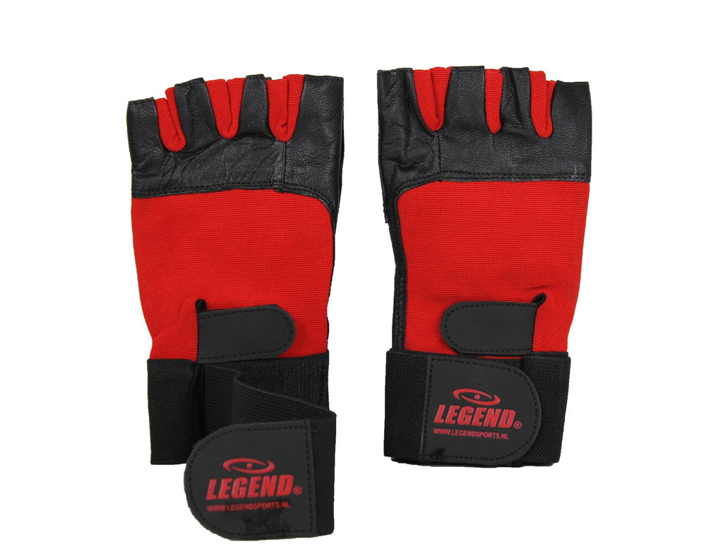 fitness handschoenen zwart:rood