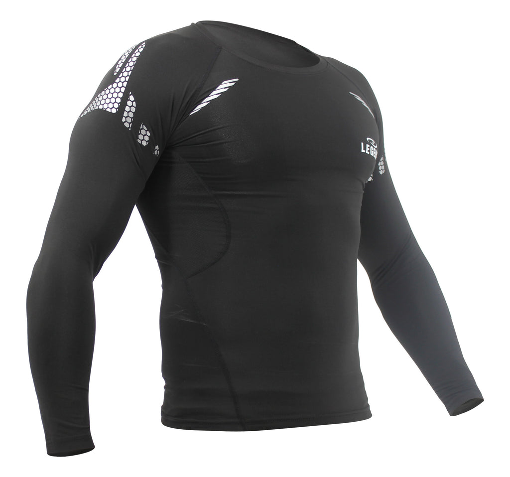 fitnessshirt heren lange mouw zwart