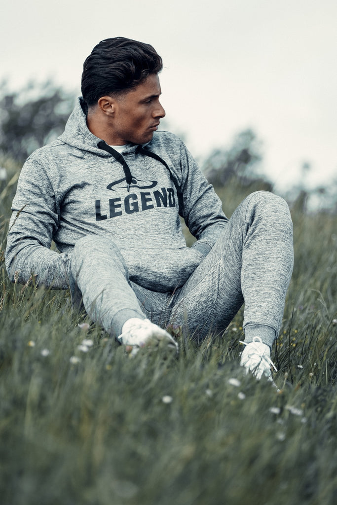 grijs jogginpak met hoodie legend