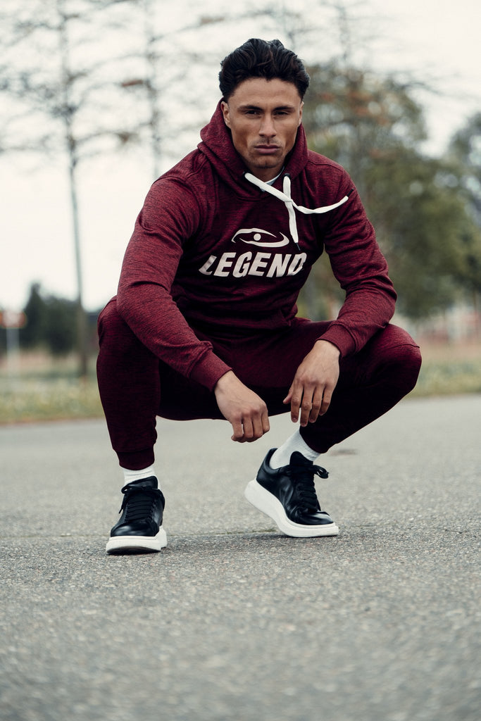 joggingpak met hoodie rood legend