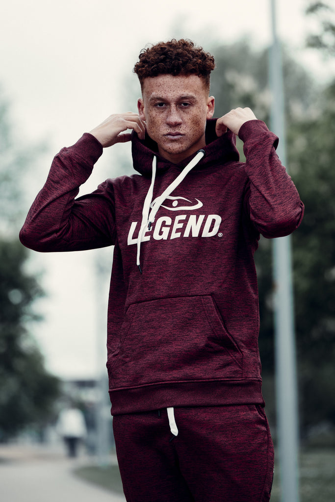 joggingpak met hoodie rood