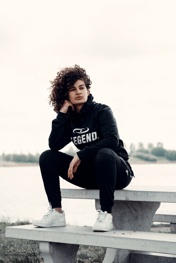 joggingpak met hoodie zwart