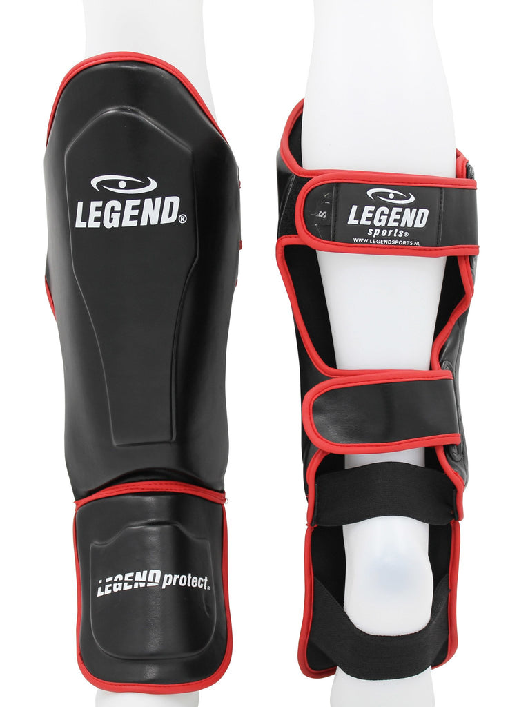 kickboks scheenbeschermers zwart red