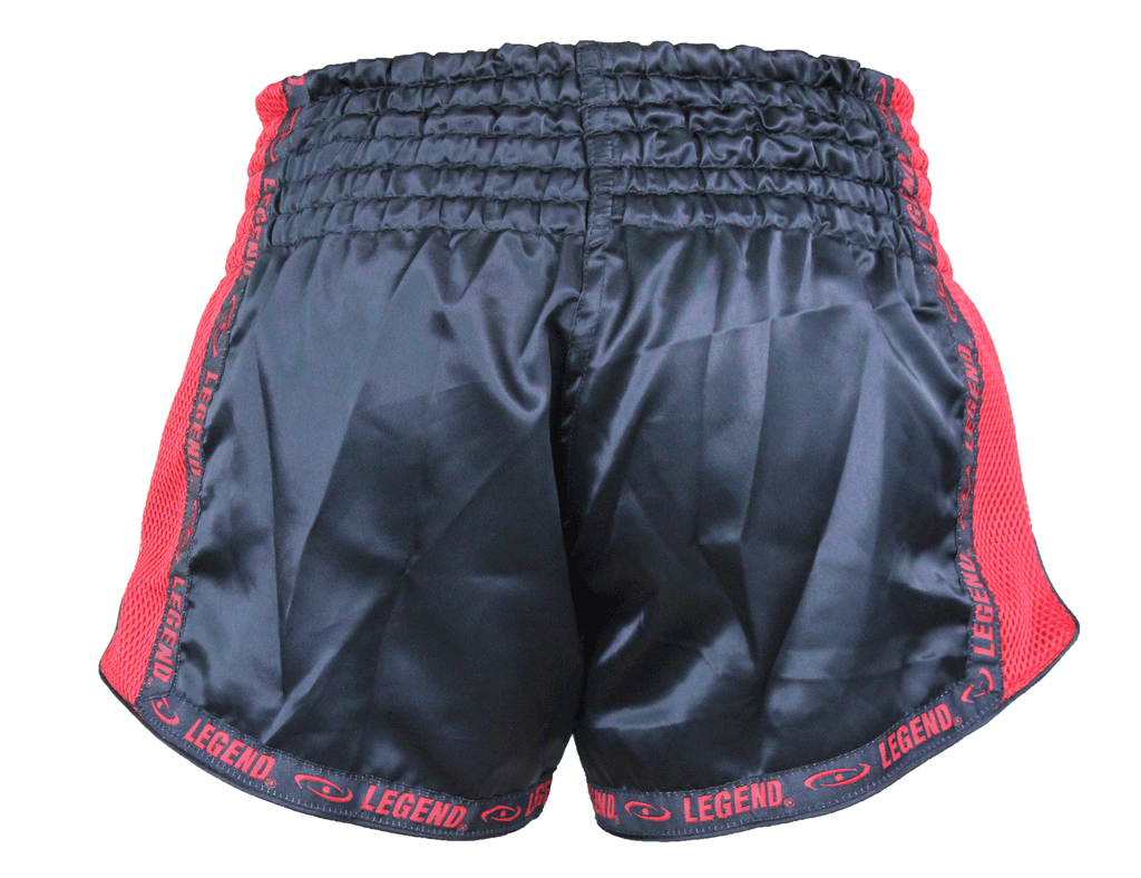 Kickboksbroek-rood-Mesh