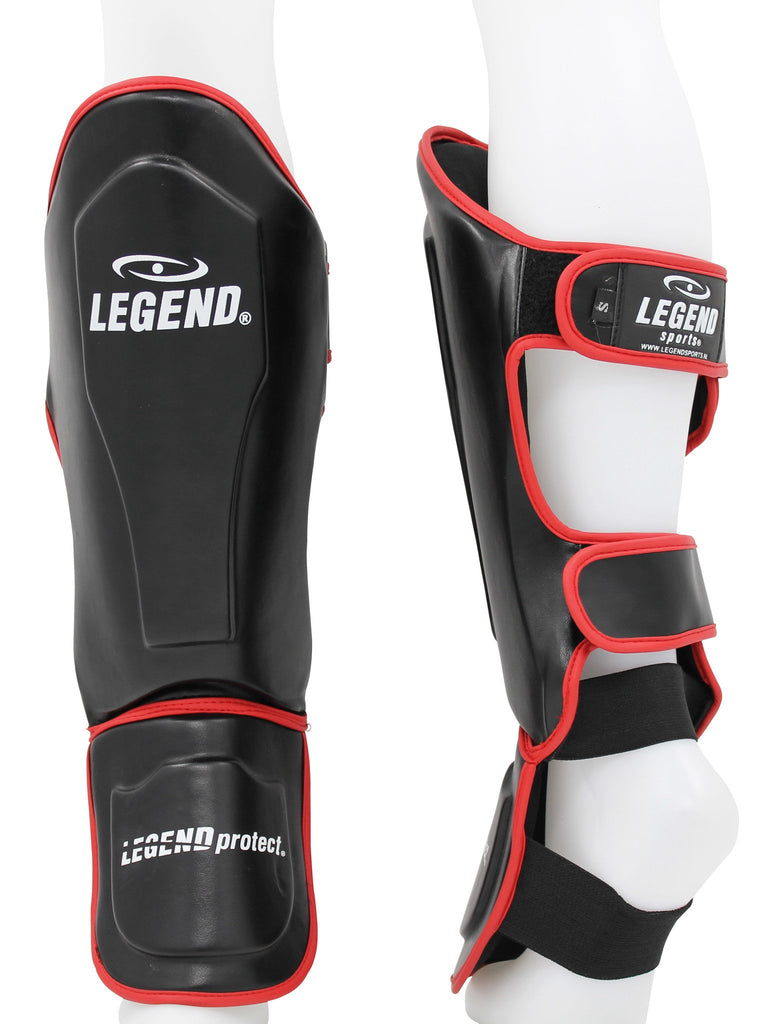 kickbox scheenbeschermers zwart rood