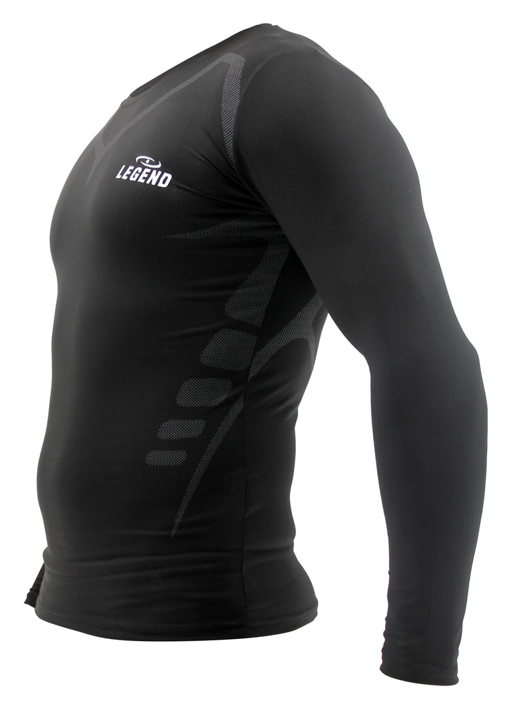 lange mouw fitness shirt zwart