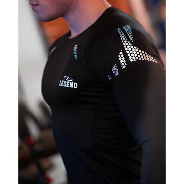 Multi Sport Shirt met Reflect Print Black