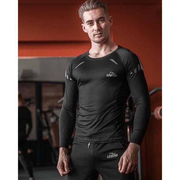 Multi Sport Shirt met Reflect Print Black
