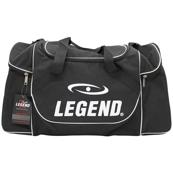 Large Sports Bag with 3 Zippered Compartments – Black