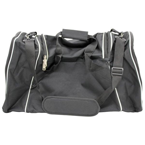 Large Sports Bag with 3 Zippered Compartments – Black