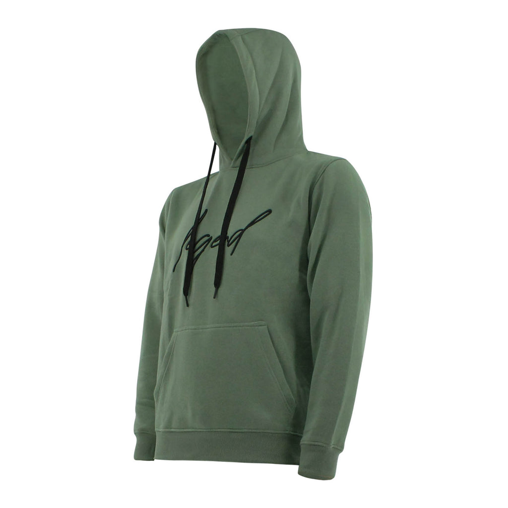 Olijf katoenen hoodie