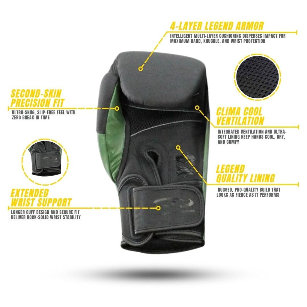 Power Special Boxing Gloves MenWomen Army Leather