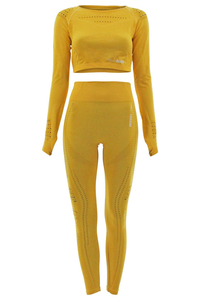 sportkleding dames set geel