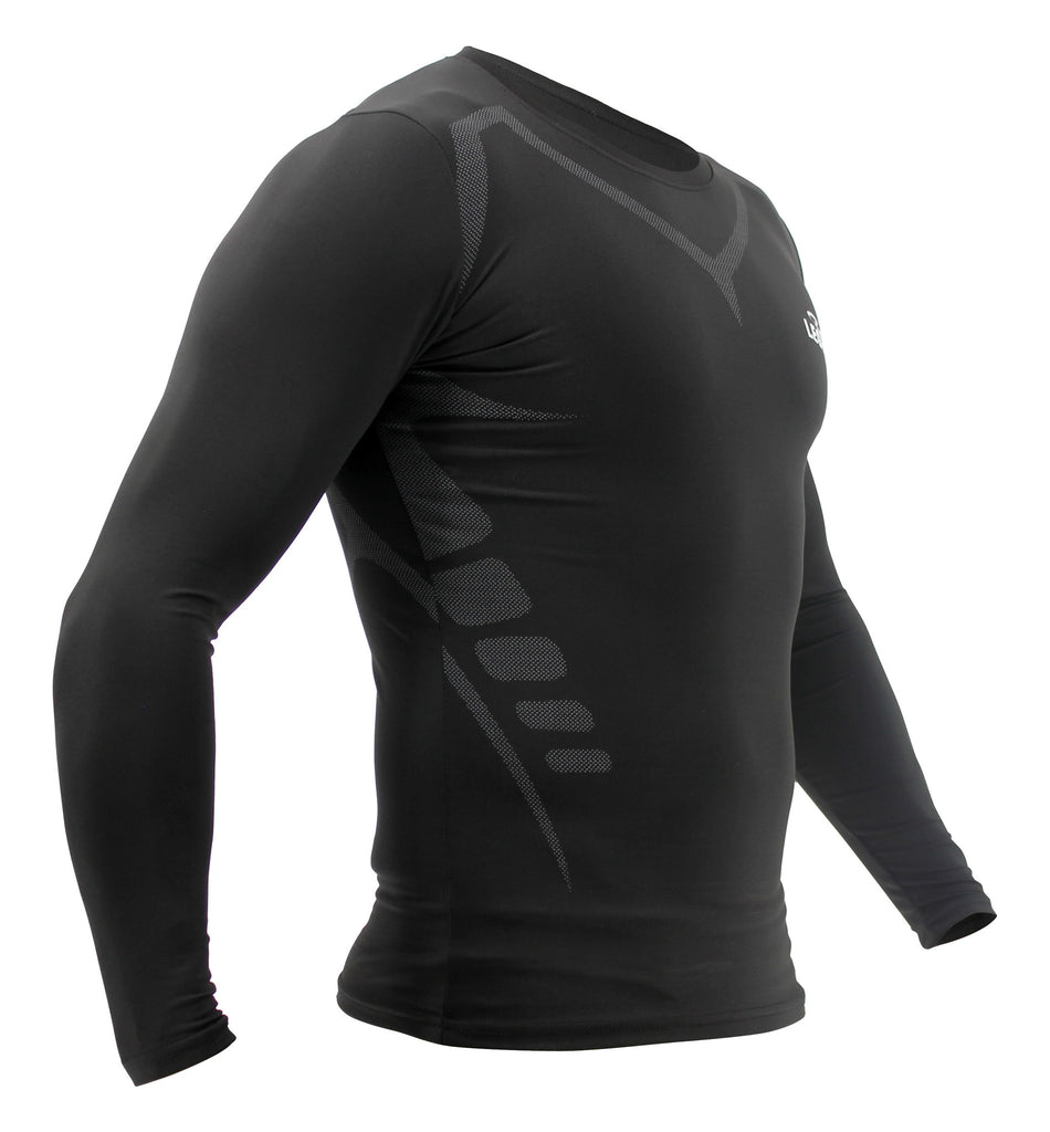 sportshirt heren lange mouw zwart