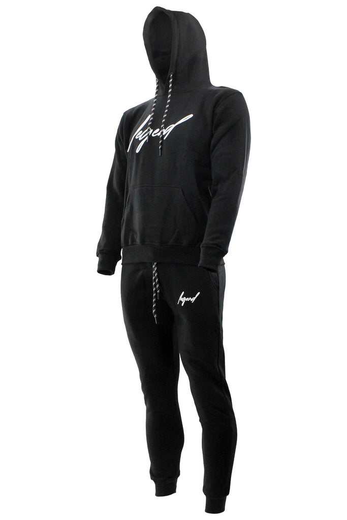 trainingspak hoodie zwart signature 1