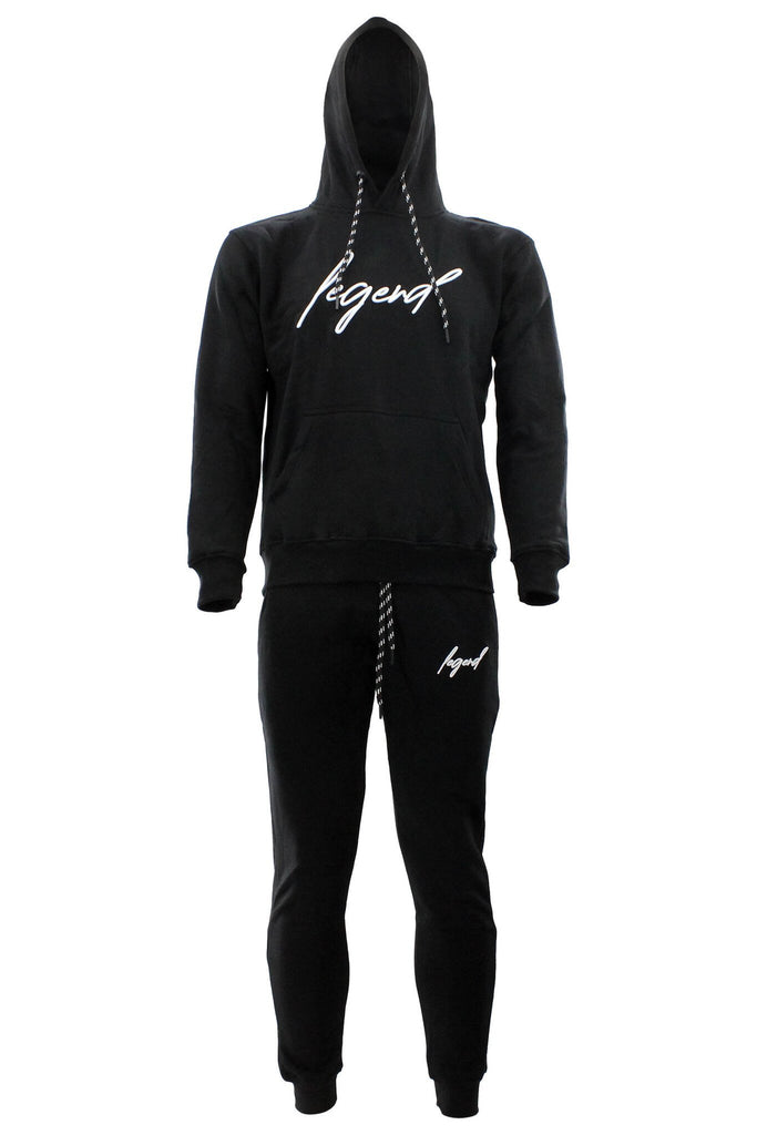 trainingspak hoodie zwart signature