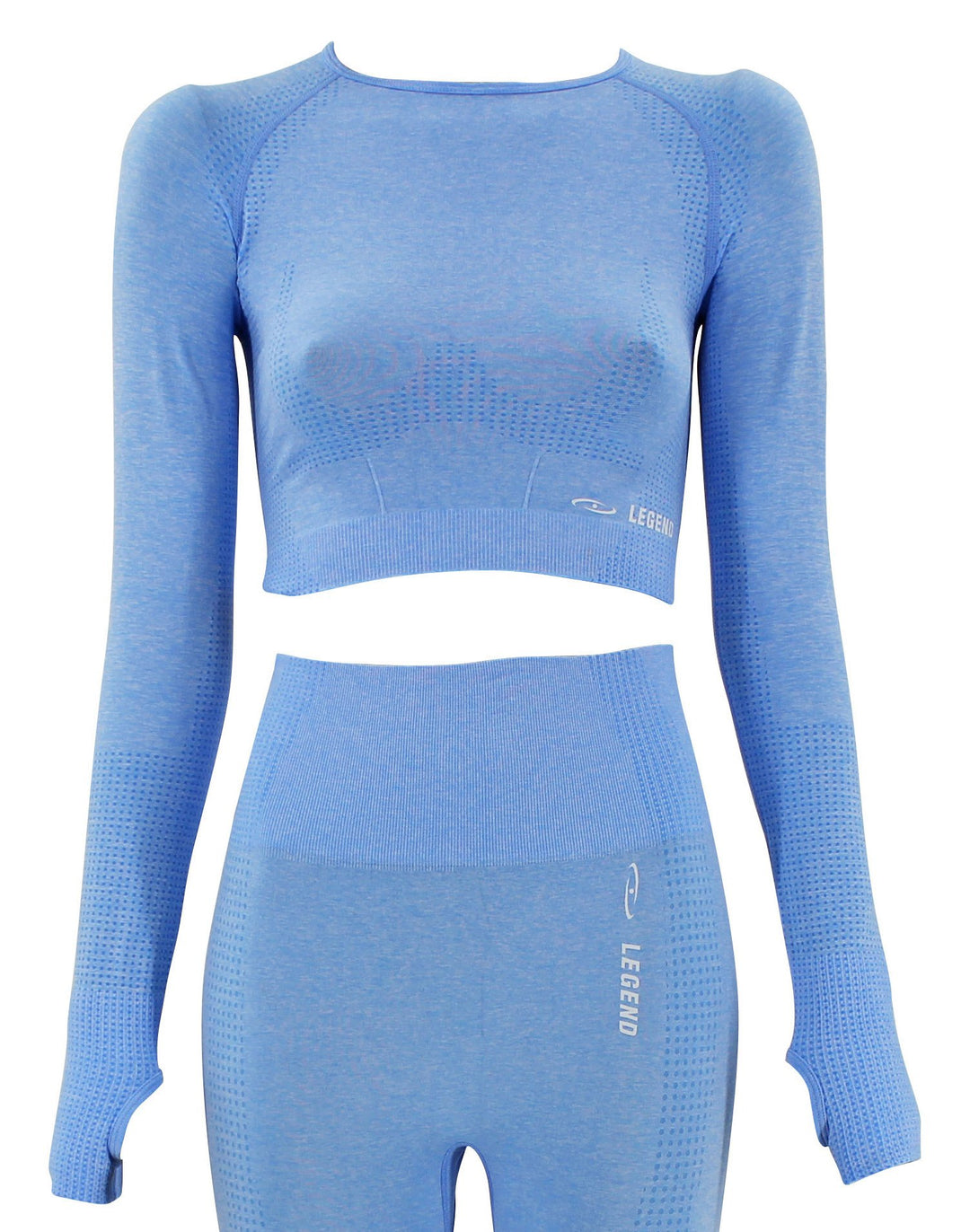 blauwe sportkleding 