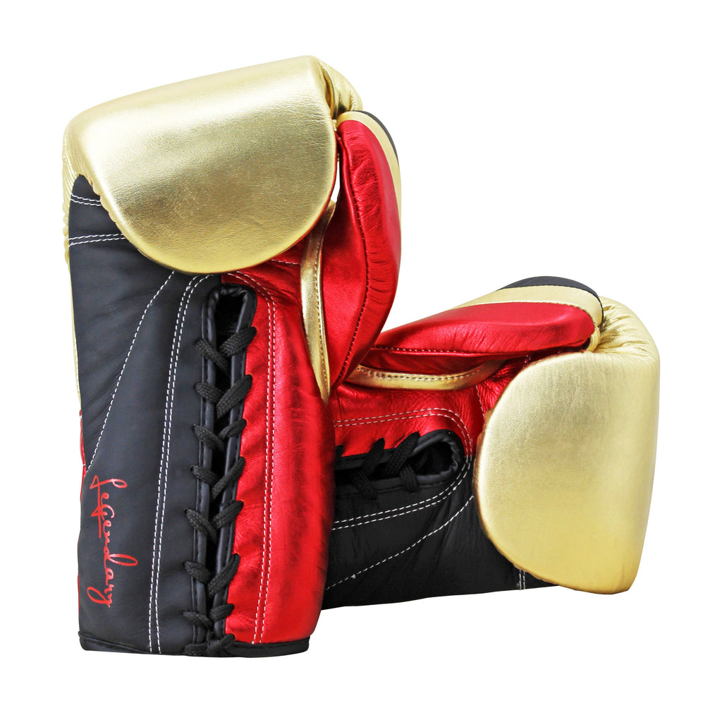 bokshandschoenen goud:zwart