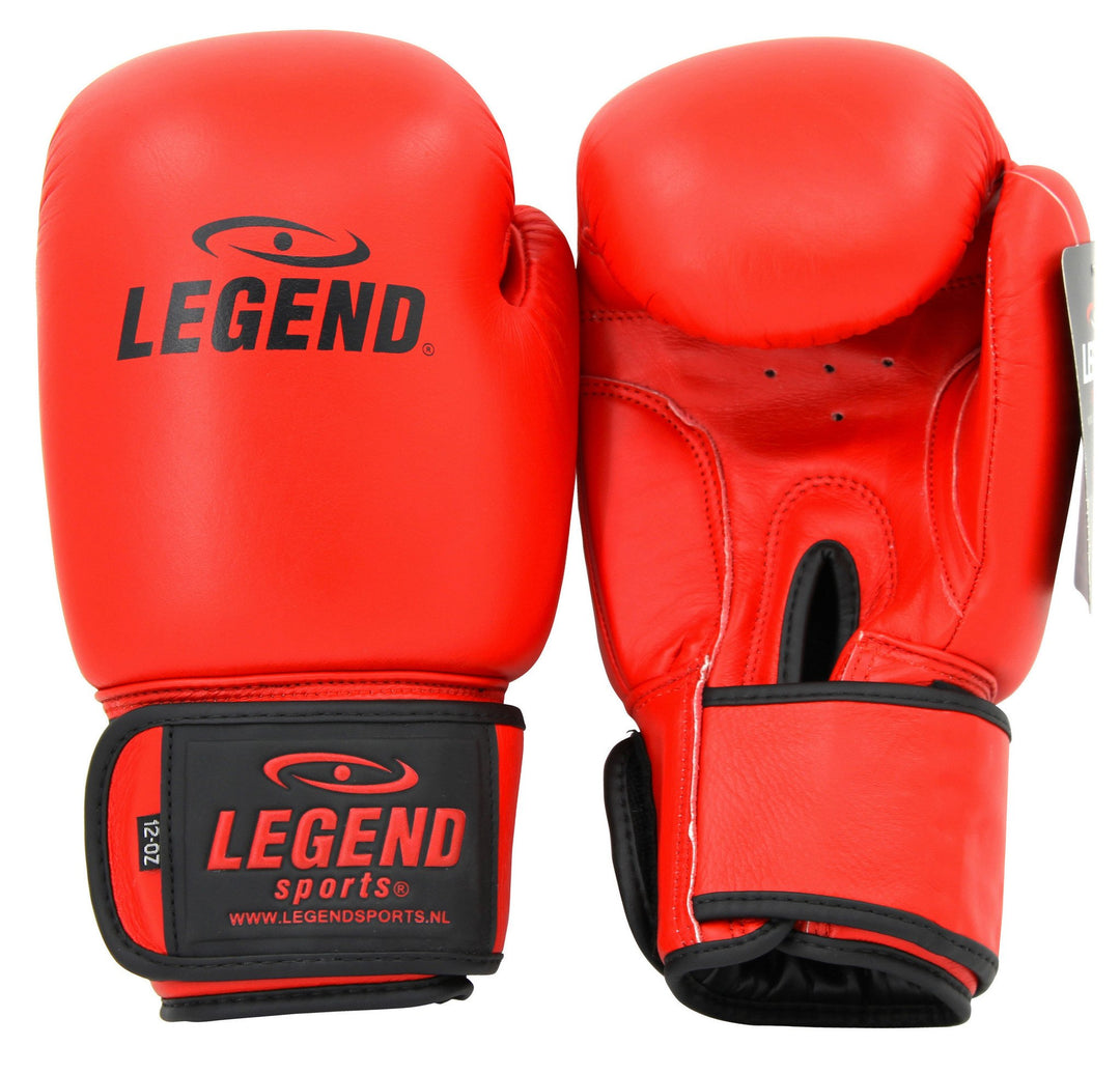 bokshandschoenen leer rood