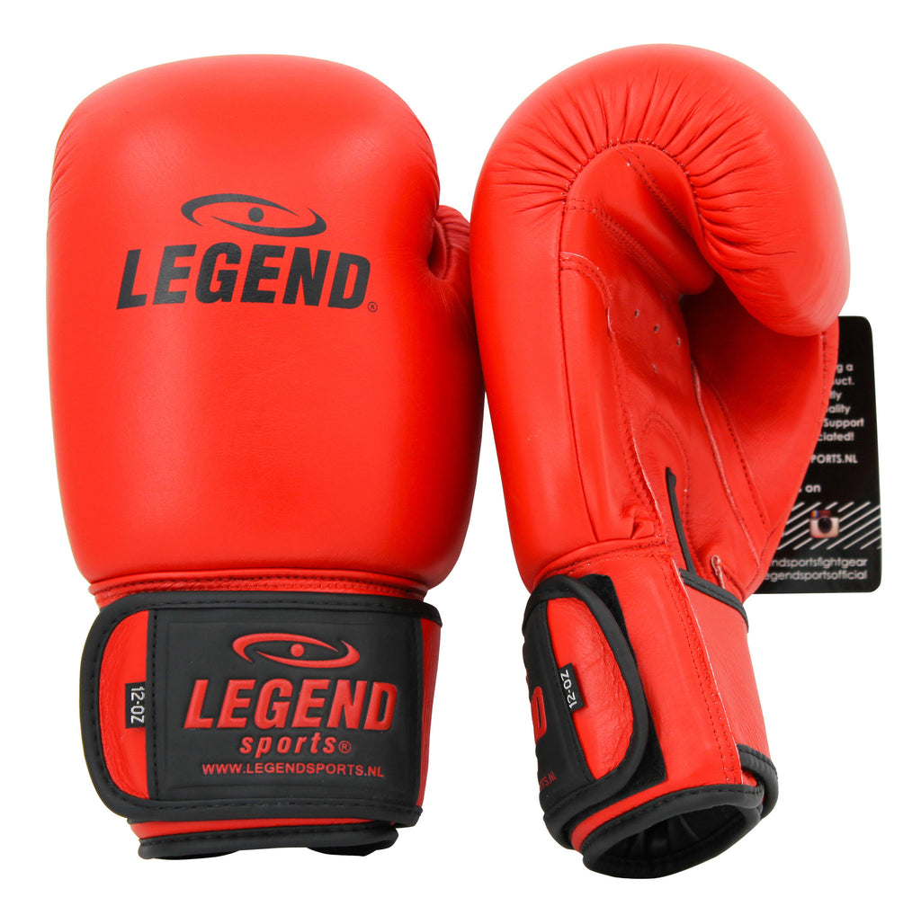 boxhandschoenen leer rood