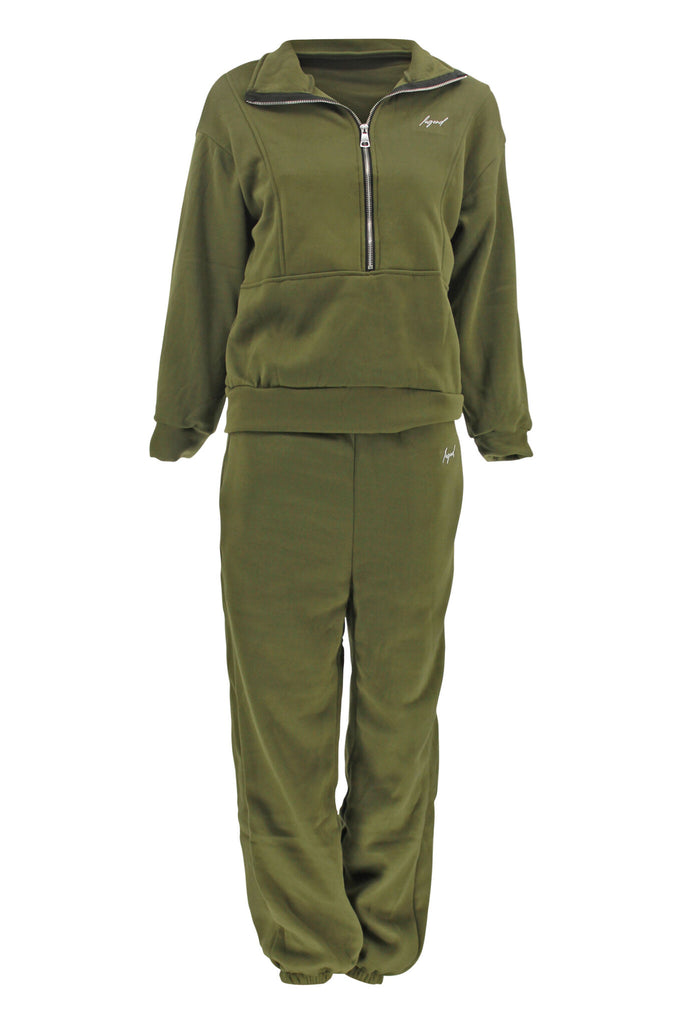 dames joggingpak groen
