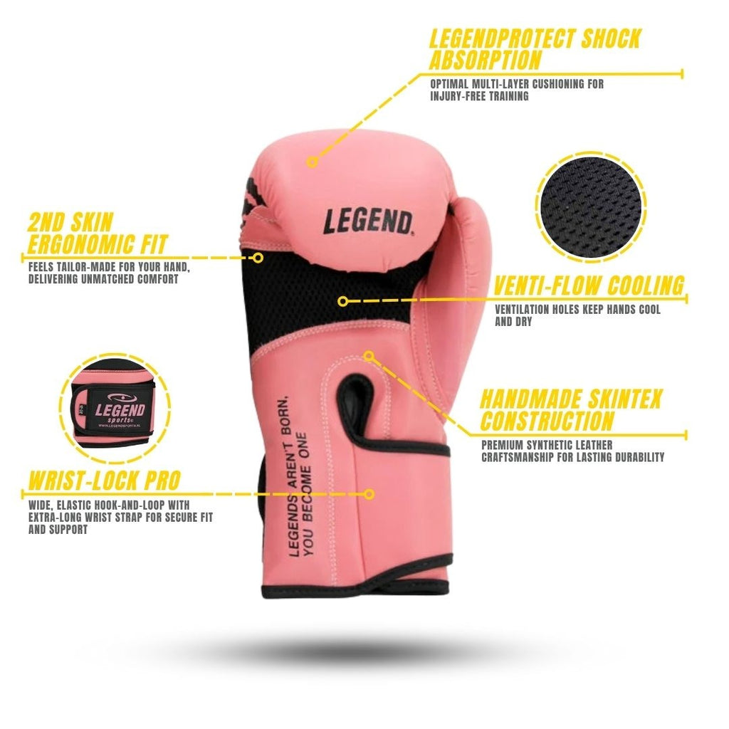 EcoFIT Boxing Gloves Women Pink PU