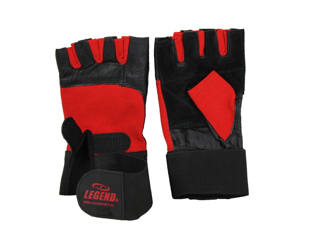 fitness handschoenen zwart:rood legend