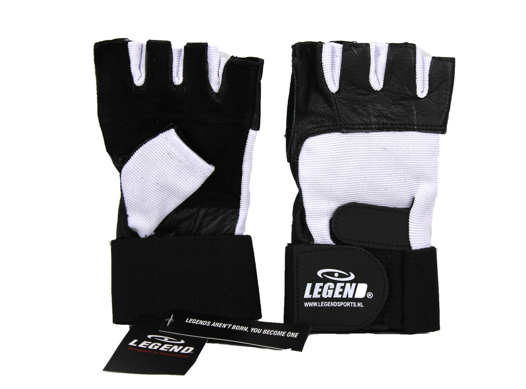 fitness handschoenen zwart:wit