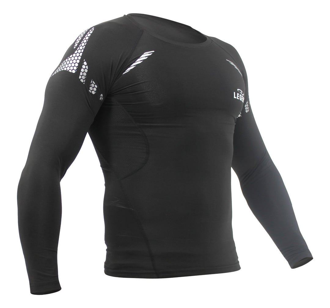 fitnessshirt heren lange mouw zwart