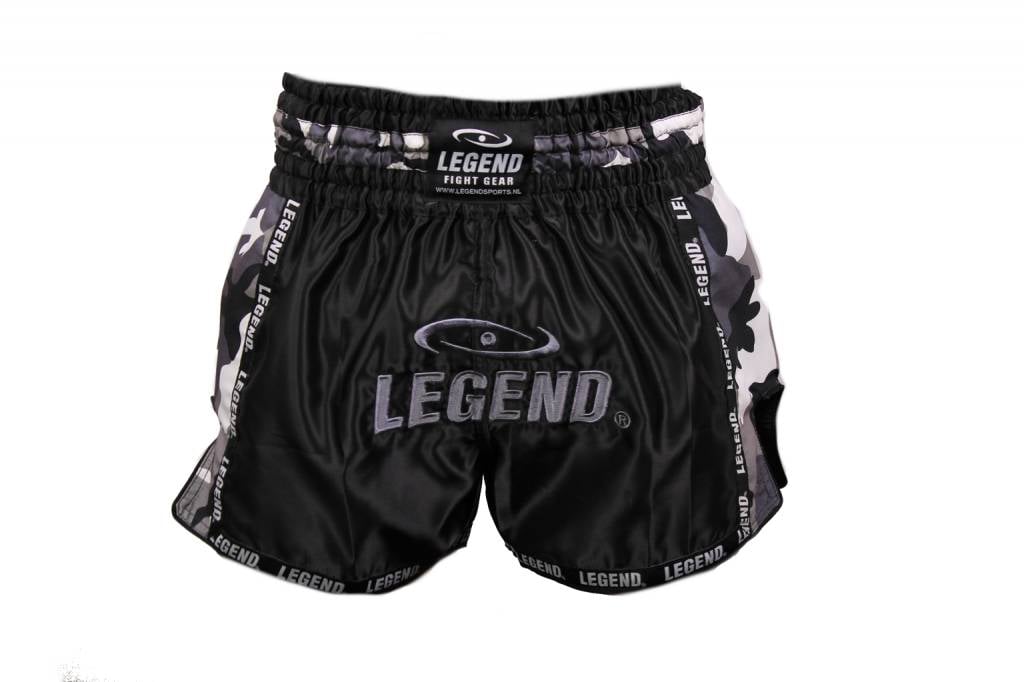 kickboks broekje camo grijs