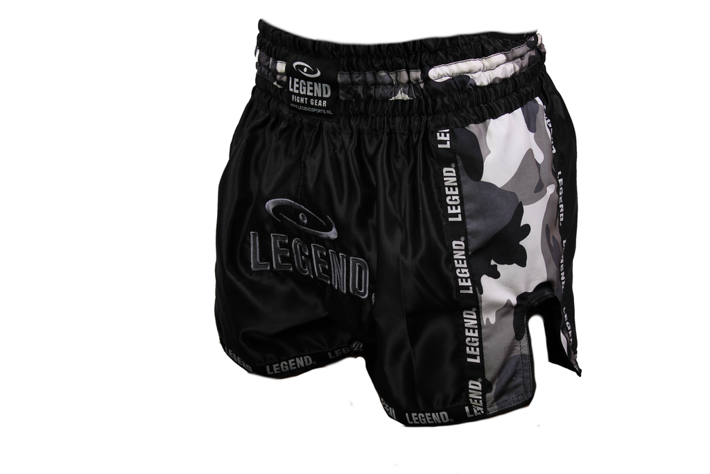 kickboks broekjes camo grijs