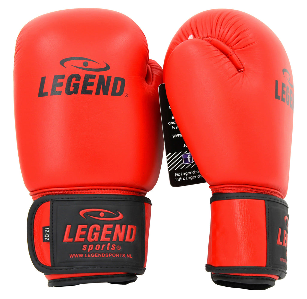 kickboxhandschoenen leer rood
