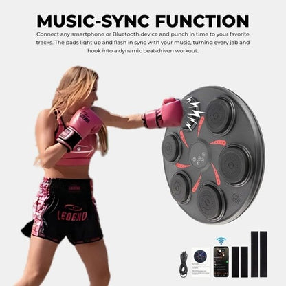 Bokszak muur StrikeSync music & reaction