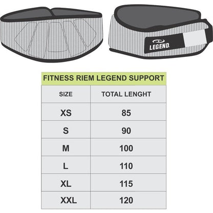Fitness Riem Support Heren/Dames Grijs Mesh