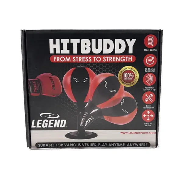 HITBUDDY - DRAAGBARE BOKSBAL VEGAN LEDER Goud
