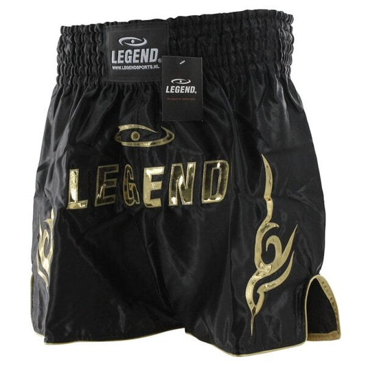 Kickboks- Boks Broekje Lang Model Kids/Volwassenen Goud Satijn