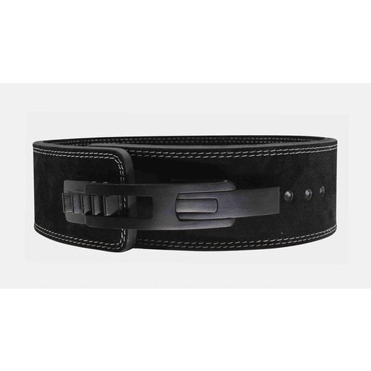 PowerLifting Belt Dames/Heren Zwart Leer – Aanpasbare Sluiting voor Krachttraining