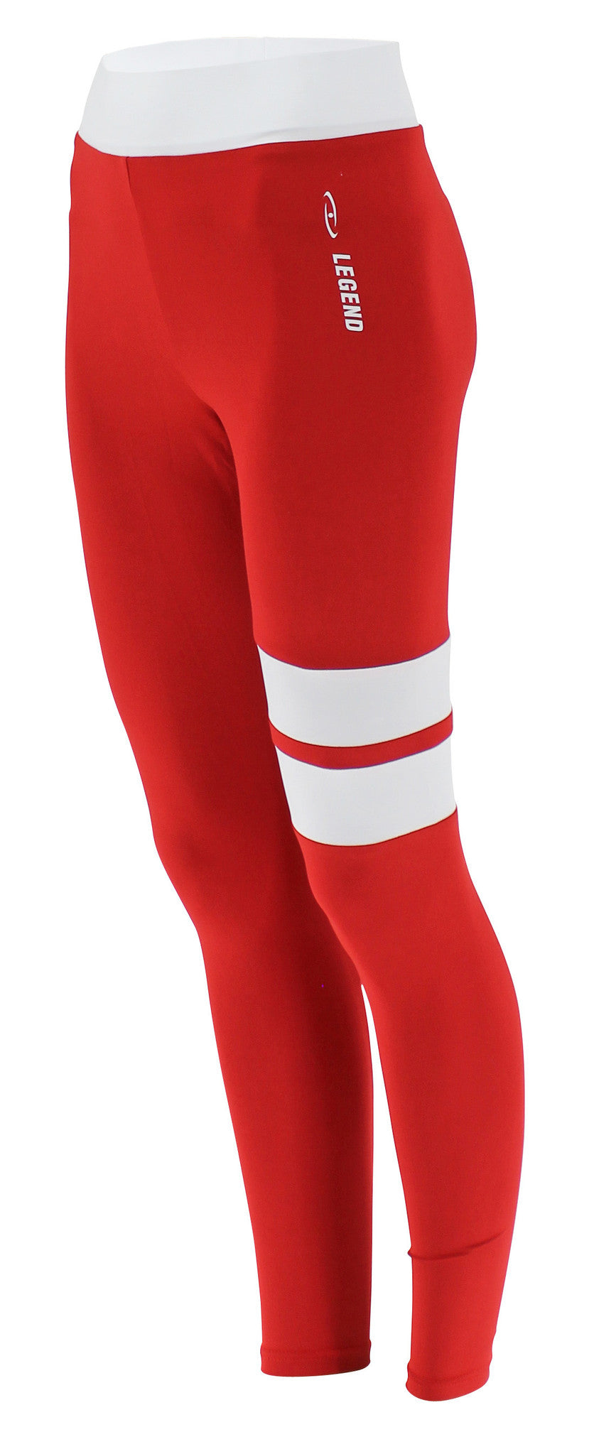 rode sportlegging met wit