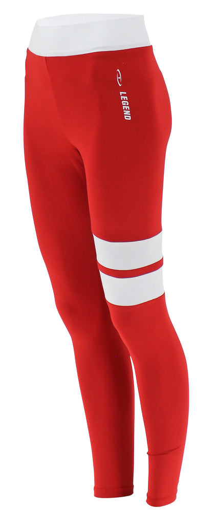 rode sportlegging met wit
