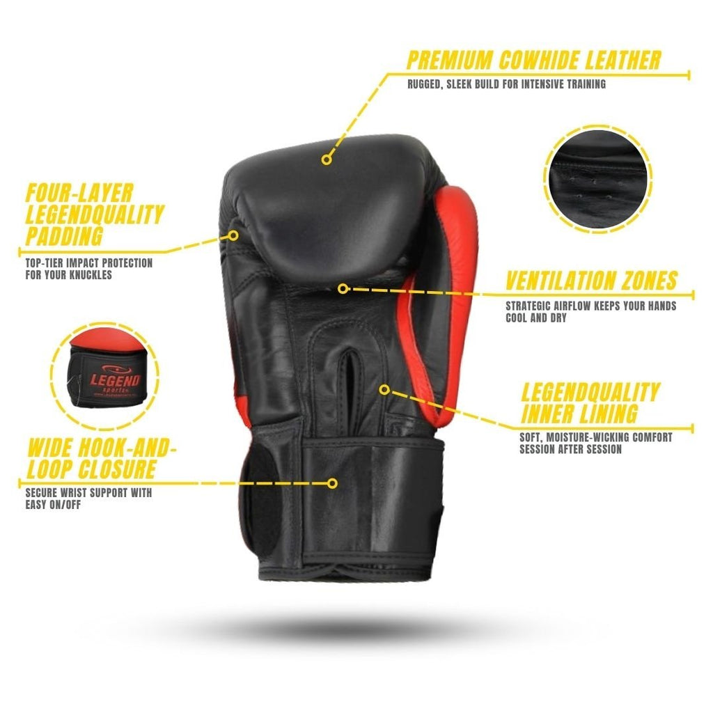 Thai Series 2.0 Boxing Gloves MenWomen Red Leather